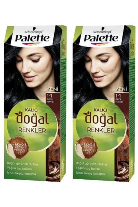 Palette Natural Colors 1-1 Gece Mavısı 2 Adet