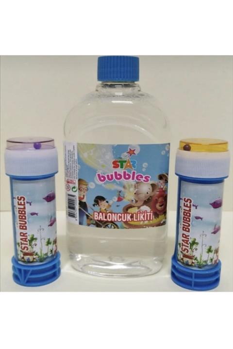 Bubbles 2 Adet Star Köpük 1 Adet Baloncuk Likidi