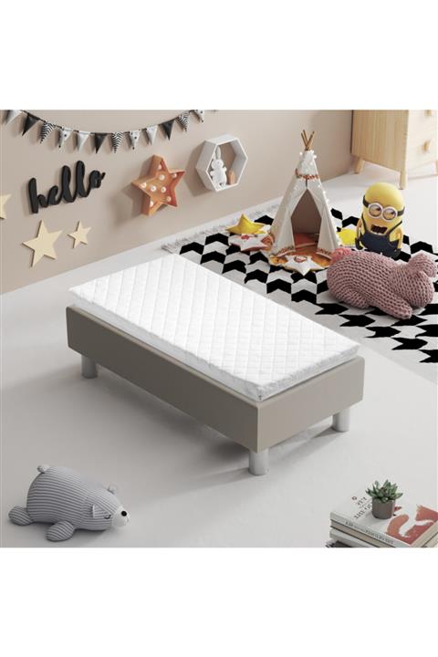 POOLY Avocado 70x120 Alezli Visco Oyun Parkı Yatağı Bebek Yatağı Sepet Beşik Yatağı