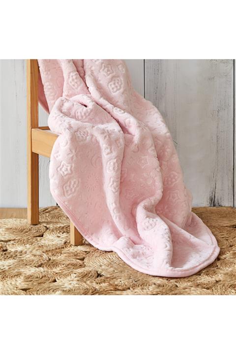 Karaca Home Candy Pudra Bebek Embosy Battaniye