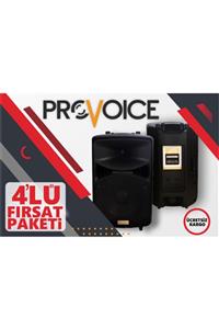 Provoice Hp-15ts Profesyonel Pasif Kabin Hoparlör 2 Yollu 800w 15 Inç 4'lü Paket (toptan Satış)