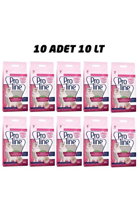 Pro Line Proline Bentonit Pudra Kokulu 10 Lt Kedi Kumu 10 Adet