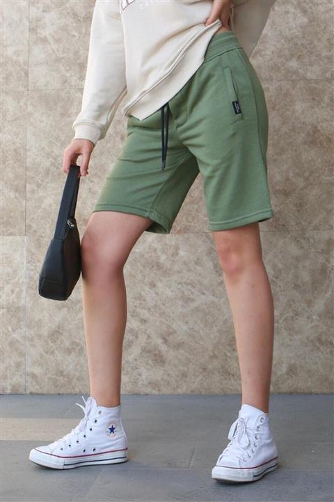 Madmext Mad Girls Haki Kapri Şort Mg1171