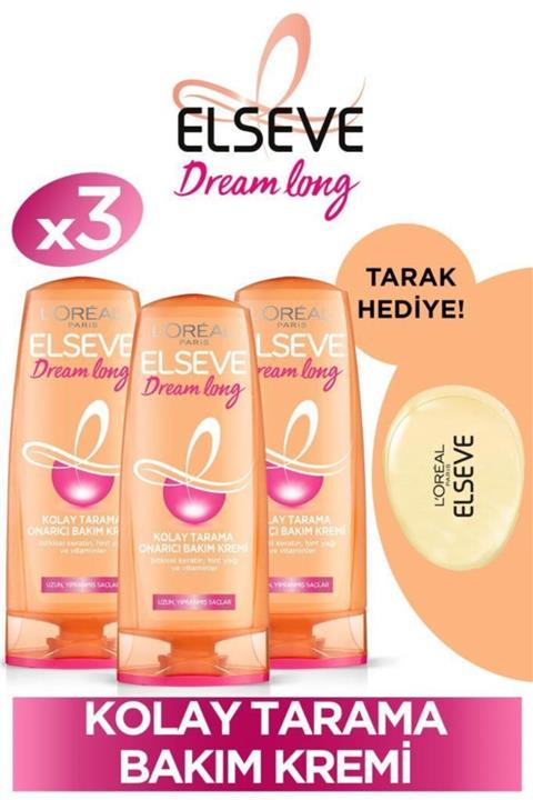 ELSEVE Dream Long Kolay Tarama Saç Bakım Kremi 360 Ml Seti Tarak Hediyeli