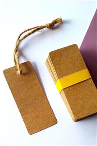Dekorden Kraft Etiket, 3x7 Cm. 100 Adet