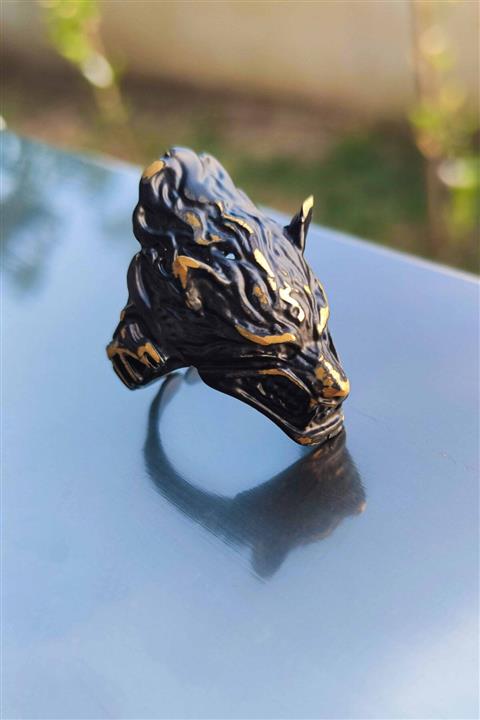 The Collection Antik Kurt Ayarlanabilir Erkek Yüzük