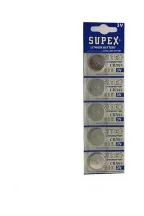 Supex Cr2016 3v Kumanda Alarm Elcik Pili 5'li Blister