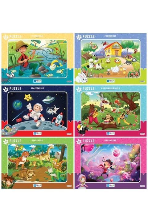 Blue Focus Bluefocus 6x130 Parça Çerçeveli/frame Çocuk Puzzle Seti