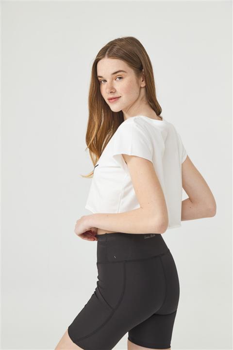 ENNA MODA Kadın Siyah Yeni Sezon Yüksel Bel Cepli Koşu Yoga Fitness Dans Bisiklet Seamless Spor Şort