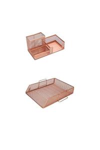 Pyrus Rose Gold Masa Üstü Düzenleyici 2'li Set