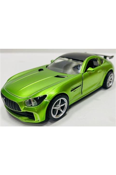 toysandmore Mercedes Benz Amg Gtr Model Metal Araba Çek Bırak 1-34 Ölçek Yeşil