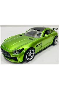 toysandmore Mercedes Benz Amg Gtr Model Metal Araba Çek Bırak 1-34 Ölçek Yeşil