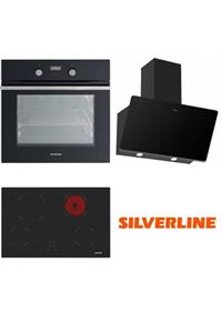 Silverline Siyah Cam Ankastre Set Bo6209b02 - Vc5338b01 - 3457 Soho 80 Cm