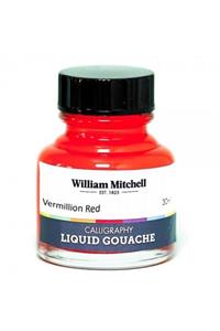 William Mitchell : Sıvı Guaj Boya : Vermillion Red 012 : 30 Ml