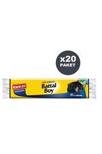 Koroplast Profesyonel Battal Boy Siyah Çöp Torbası 10'lu X20 Paket (72x95cm)