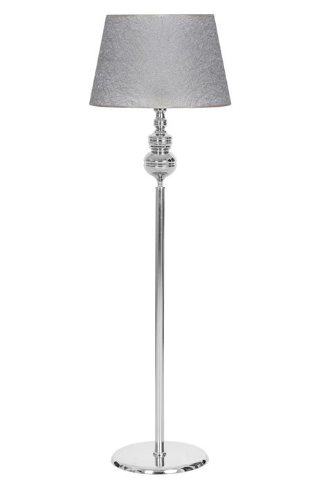 Vinner Gri Munch Krom Kaplama Metal Düz Tek Ayaklı Lambader