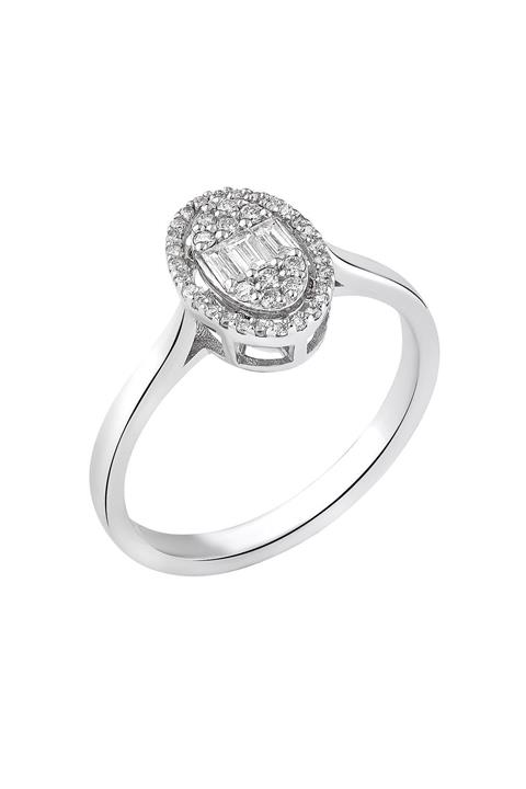 zer diamond 0,30 Karat Oval Baget Pırlanta Yüzük