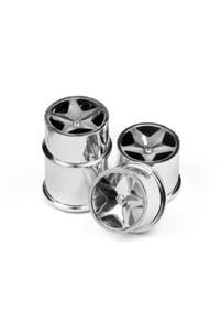 HPI 114279 Q32 Super Star Wheel Set F/r (chrome18x10/18x14/4pcs)