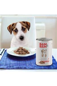 Bam ve Bam Kuzu Parça Etli Soslu Yavru Köpek Maması 400gr 12 Adet