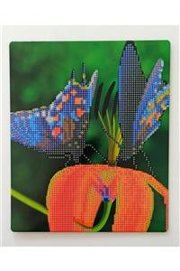 MENTAŞ Boncuklu Taşlı Mozaik Elmas Goblen Tablo Resim Pano Puzzle Dıamond Paıntıng 21x25- Kelebek Modeli