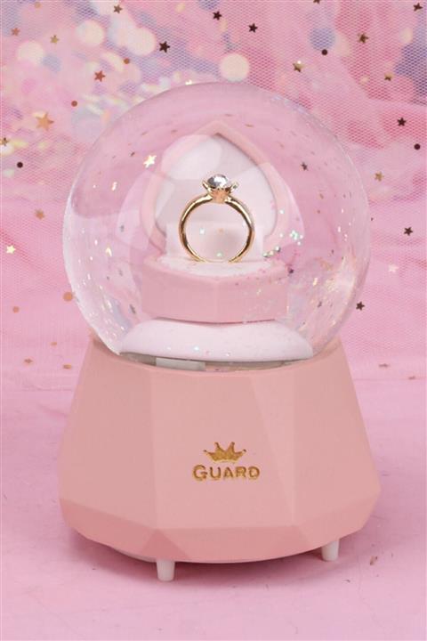 DAPYY STORE Tek Taş Yüzüklü Müzikli Kar Küresi Büyük Boy