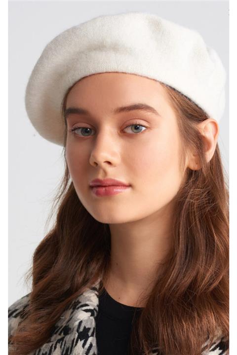 AYER TİCARET Kadın Ekru Fransız Model Ressam Beresi