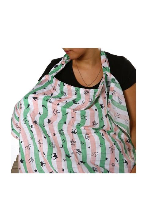 Baby&Plus Baby Plus Müslin Emzirme Önlüğü Taç