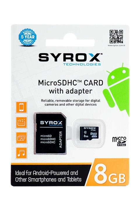 Syrox 8 Gb Micro Sd Card Hafıza Kartı Adaptörlü