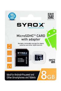 Syrox 8 Gb Micro Sd Card Hafıza Kartı Adaptörlü