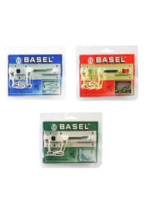 Beşel Emniyet Zinciri Sürgülü Kapı Kilidi Sarı Renk