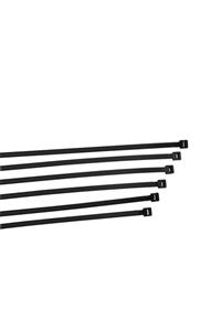 Muhtelif Plastik Kilitli Kelepçe / Kablo Bağı / Cırt Siyah - 5x350 (100 Adet)