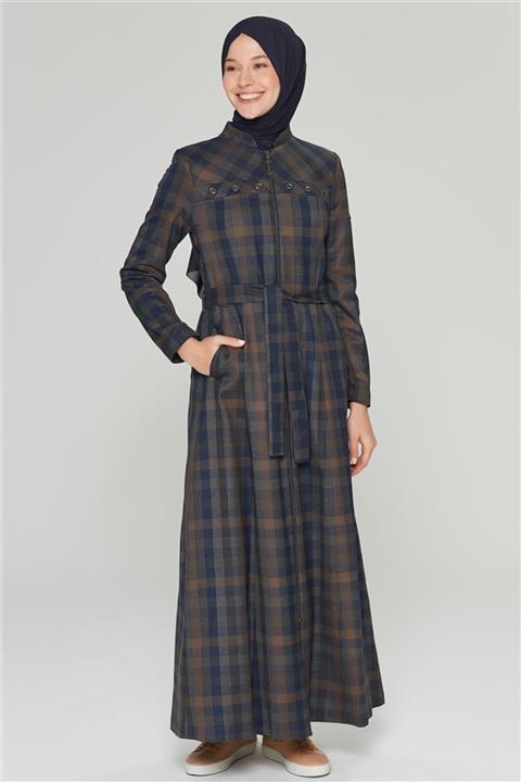 Armine Ekoseli Pardesü 19kra828 Lacivert