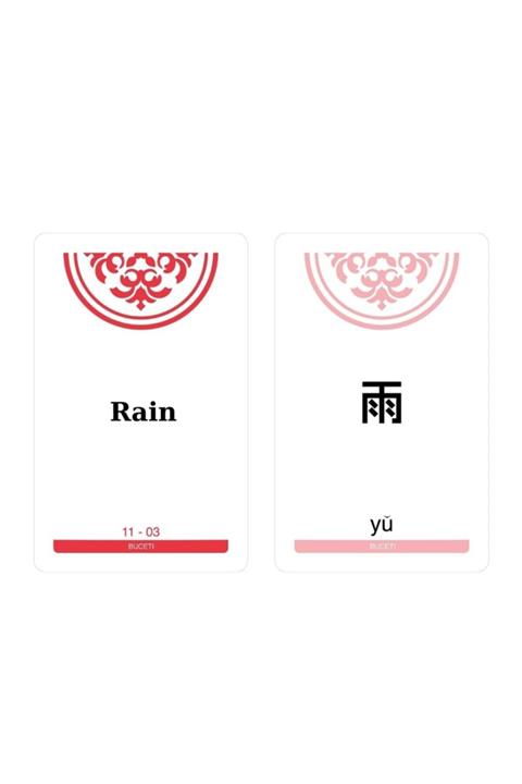 BUCETİ Çince Kelime Kartı Hsk 2 İngilizce-Çince