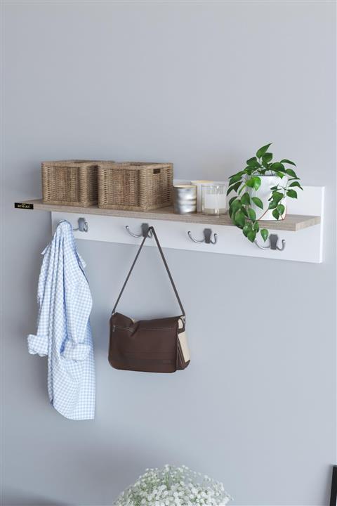 Remaks Rose Duvar Askısı Vestiyer Portmanto - Cordoba / Beyaz