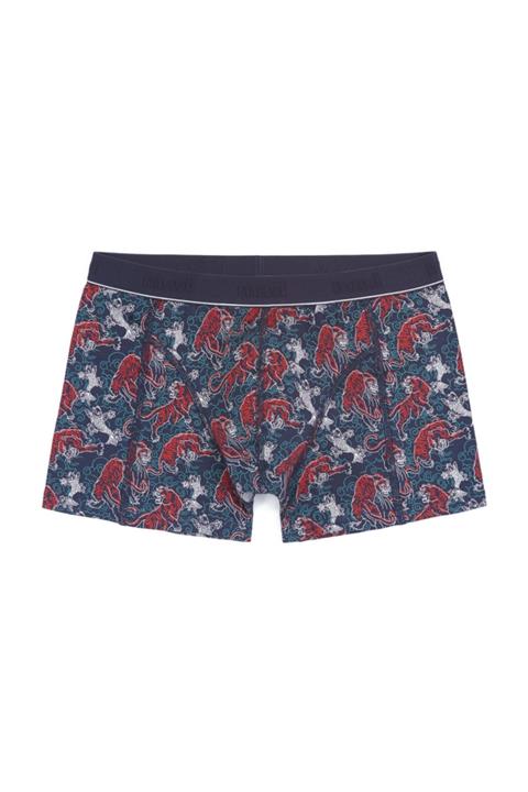 Mavi Kaplan Baskılı Lacivert Boxer