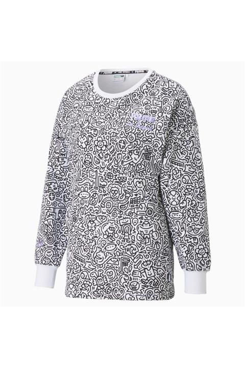 Puma X Mr Doodle Aop Crew White-aop
