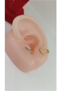 Arescollection Cerrahi Çelik Gold Tragus Halka Piercing