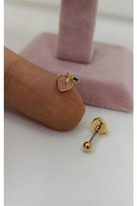 Arescollection Çelik Şeftali Tragus Kıkırdak Piercingi