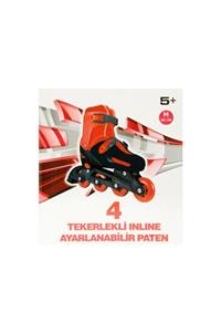 Mercan Paten 4 Tekerlekli Ayarlanabilir M 35-38 P01 Kırmızı