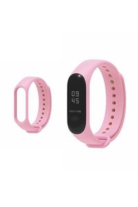 Xiaomi Mi Band 3/4 Uyumlu Akıllı Bileklik Kordon Antialerjik Silikon Pembe