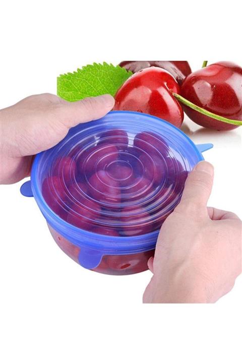 ensaray Tazeliği Koruyan 6 Lı Silikon Strech Kapaklar