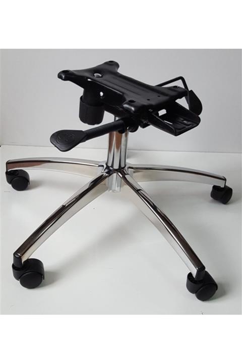 YILDIZSİT Büro Koltuğu Yıldız Ayağı Çift Kollu Kuyruklu Mekanizma Krom Pistonlu Çap 70 Cm