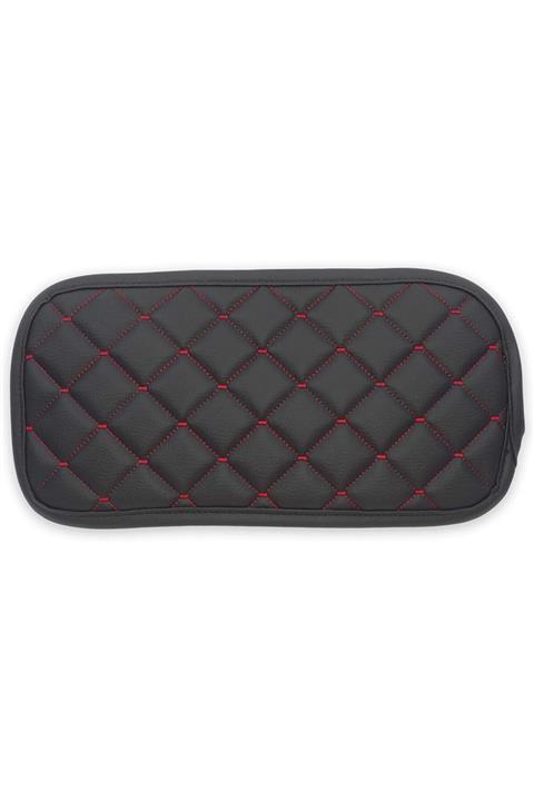 MOPS Renault Clio 3 2005-2012 Deri Kolçak Kılıfı Örtüsü Capitone Süngerli Kırmızı Nakışlı