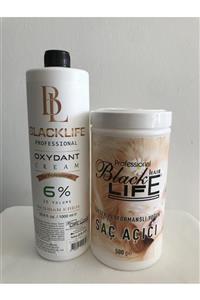 Blacklife Kozmetik Blacklife 1000ml %6 20 Volume Oksidan Krem & 500g Saç Açıcı