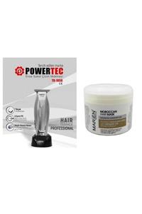 Powertec Tr-1058 Saç Sakal Ense Tıraş Makinesi Ve Marien Diamond Argan Saç Bakım Maske 250 Ml Büyüleyici Koku