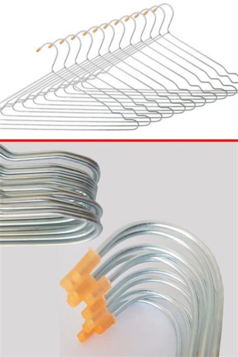 Binbirreyon Metal Elbise Askısı 12 Adet 3mm Kalınlık De001