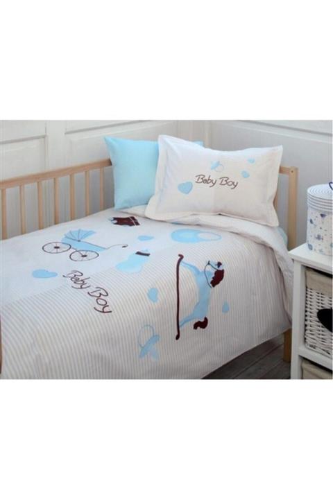 Özdilek Bebek Nevresim Takımı Ranforce Baby Boy Mavi