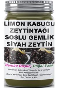 SPANA Ev Yapımı Limon Kabuğu Zeytin Yağı Soslu Gemlik Siyah Zeytin 800gr