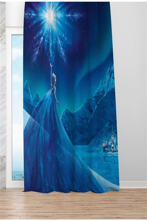 EVSEHOMES Karlar Ülkesi Fon Perde (kırlent Kılıfı Hediyeli)