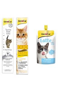 Gimcat Taurine Paste 50gr Duo Paste Peynirli Multi Vitamin 50gr Milk Latte Calcium Sıvı Kedi Sütü 200 ml